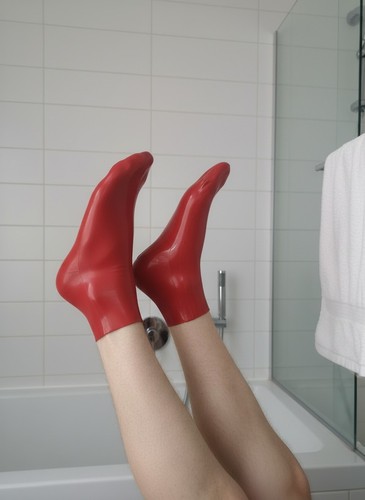 Latex sneaker socken - socken, einfarbig