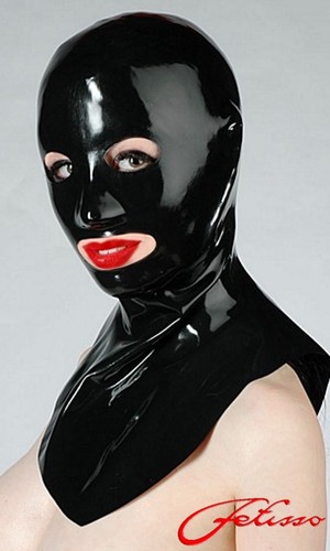Fetisso latex maske kragen - latex,